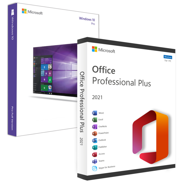 Windows 10 Pro + Office 2021 Professional Plus